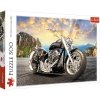Czarny motocykl Puzzle 500 el Motor Trefl 37384